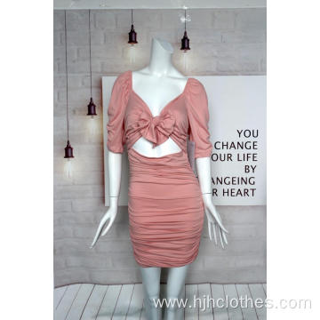 Ladies Pink Sexy Slim Dress